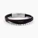 Bracelet Cuir De Vache Noir Hématite