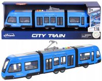 Express Blauwe Geleed Tram Jouets avec Lumière & Son