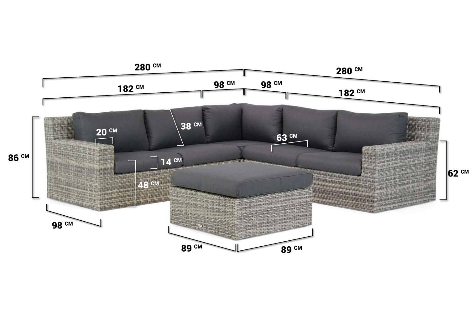 Garden Collections Amico loungeset 4-delig