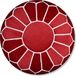 Poufs&Pillows - Velvet poef - Rood - Ronde poef - Fluwelen poef - Handgemaakt en uniek - Gevuld geleverd - Ideaal voor je woon-, slaap- of kinderkamer
