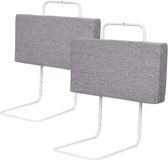 Merkloos / Sans marque TRUEFLASH SAS 2x In Hoogte Verstelbaar Bedhekje voor Kinderen 50x28 cm Grijs Valbescherming