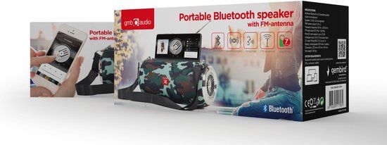 Gembird SPK-BT-17-CM Draagbare Bluetooth Speaker Camouflage 10W