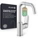 KLUDI X1 wastafelarmatuur, 360° draaibaar, uitloophoogte 205 mm, waterbesparende waterkraan badkamer maat L, keramische cartouche, mengkraan wastafel incl. aansluitslangen in chroom