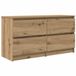 vidaXL meuble TV 100x35x54 cm bois de sapin chêne artisanal