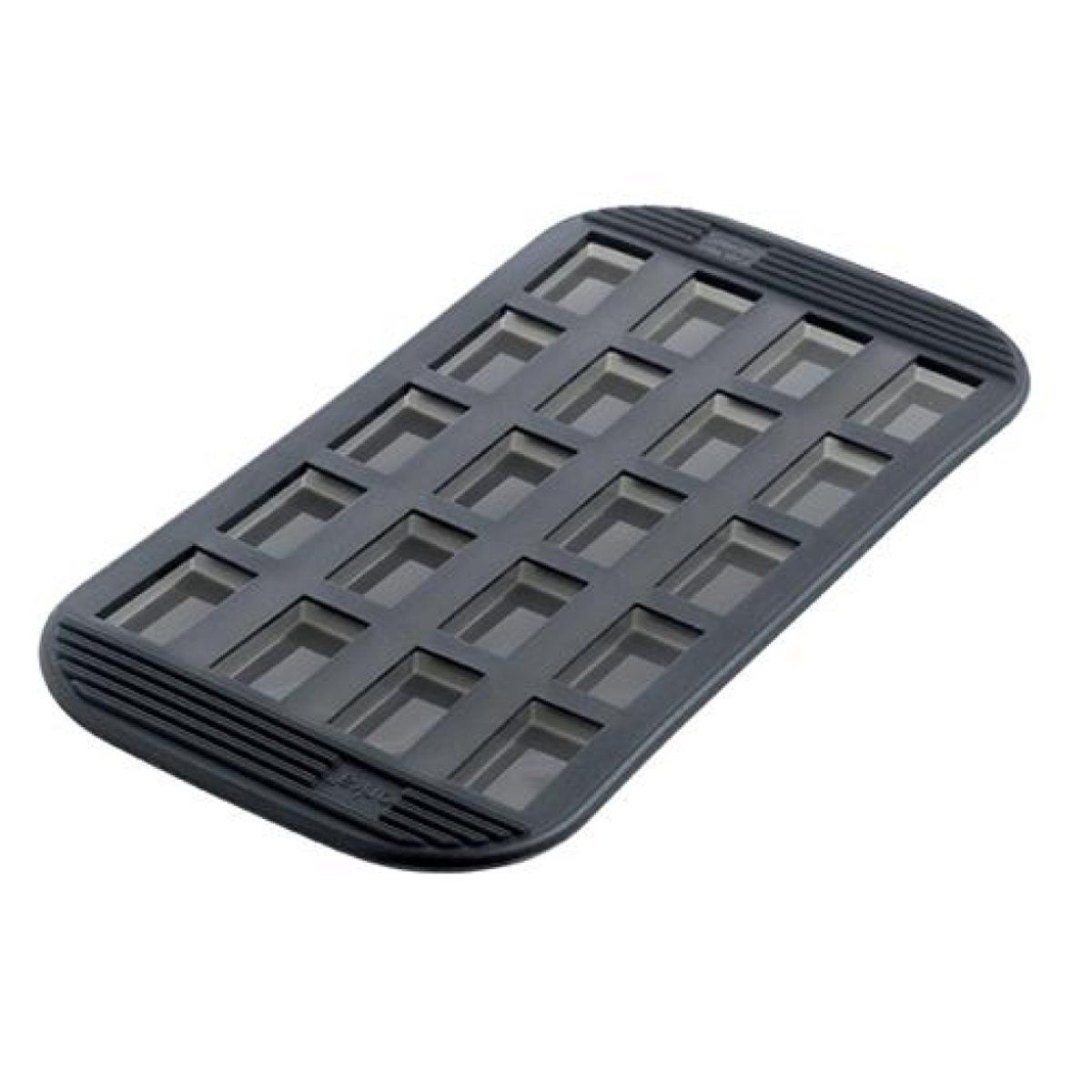 Mastrad Cakevorm Financier - Mini - Siliconen - Zwart - 20 stuks