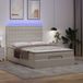 Maison Exclusive Cadre de lit ottoman avec matelas Blanc 140x200 cm Similicuir