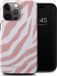 Selencia Hoesje iPhone 15 Pro Max - Vivid Backcover - Colorful Zebra Old Pink