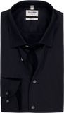 OLYMP Level 5 body fit chemise - popeline - noir - facile à repasser - taille de col : 44