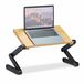 Relaxdays Laptopstandaard Bamboe Aluminium Verstelbaar