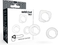 Addicted Toys Set met 3 penisringen, transparant