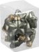 Othmar Decorations Bv 12x Sterretjes kersthangers/kerstballen graniet groen van glas - 4 cm - mat/glans - Kerstboomversiering