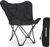 TRVLMORE Campingstoel - Opvouwbaar - Zwart