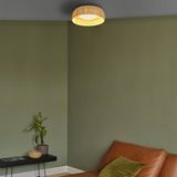 OSRAM Decor decoratieve plafondlamp met bamboe kap, 400mm, 18W, 750lm, 3000K, 830 warm wit, IP20, bruin, LED niet vervangbaar