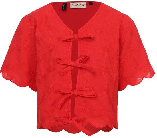 LOOXS 10sixteen Meisjes blousess26 - Maat 122/128 - rood