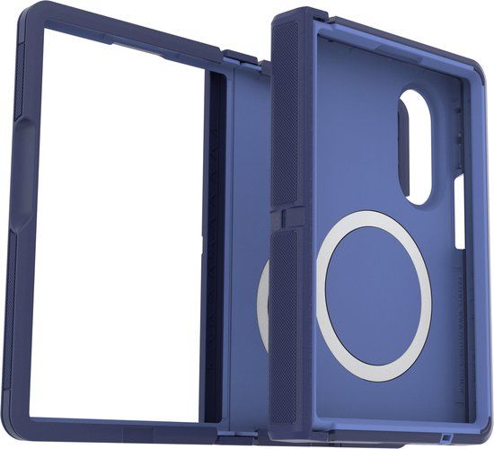 OtterBox Defender Pro XT Hoesje Geschikt voor Samsung Galaxy Z Fold 8 - Back Cover Compatibel met MagSafe & Qi2 - Beschermhoes Blauw
