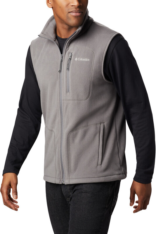 Columbia Fast Trek Fleece Vest Heren, city grey S 2020 Fleece bodywarmers