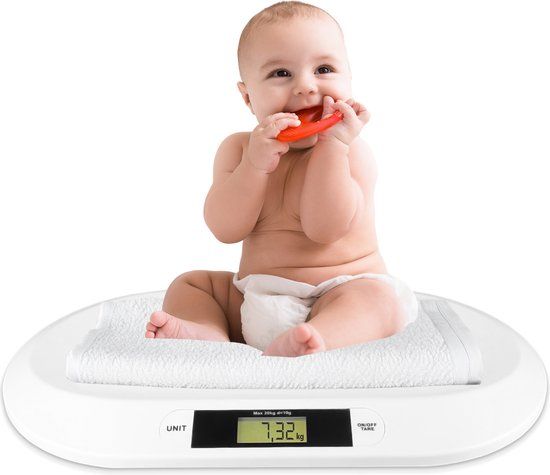 Silvergear Baby Weegschaal - Digitale Dierenweegschaal - Wit - Tot 20kg