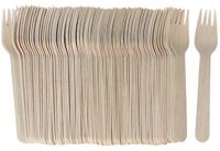 Gerimport Vorken - bamboe - 80 stuks - naturel - 16 cm