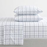 Nautica Queen Lakenset, diepzak hoeslaken en kussensloop set, casual huisdecoratie (Clarkson Blue, Queen)