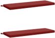 vidaXL Coussin de banc SOEST 2 pièces 100% Polyester Vin rouge 100 x 40 x 5 cm