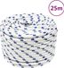 vidaXL Boot touw 14 mm 25 m polypropyleen wit