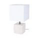 Homemania Bureaulamp Shade vorm – bureau, nachtkastje – hout, wit, hout, kunststof, stof 15 x 15 x 30 cm