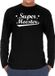 Bellatio Decorations Shoppartners Bv Super meester kado shirt long sleeve zwart heren - zwart Super meester shirt met lange mouwen - cadeau shirt S