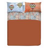 PENSIERI DELICATI Beddengoedset voor tweepersoonsbed, 100% katoen, 180 x 200 cm, inclusief hoeslaken, dekbedovertrek en 2 kussenslopen, gemaakt in Italië
