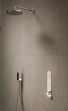 Hotbath Cobber IBS24 set de douche encastrée avec douchette sur support et pomme de douche ronde de 30cm sur bras de plafond de 15cm chrome