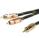 ROLINE Roine Gold audiokabel - 3,5 mm stereo naar 2 x cinch, zwart nylon, 10 m