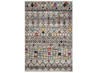 Safavieh Adirondack Collectie ADR204 Marokkaanse Boho Geweven Rechthoek Tapijt, Lichtgrijs/Fuchsia, 155 x 229 cm