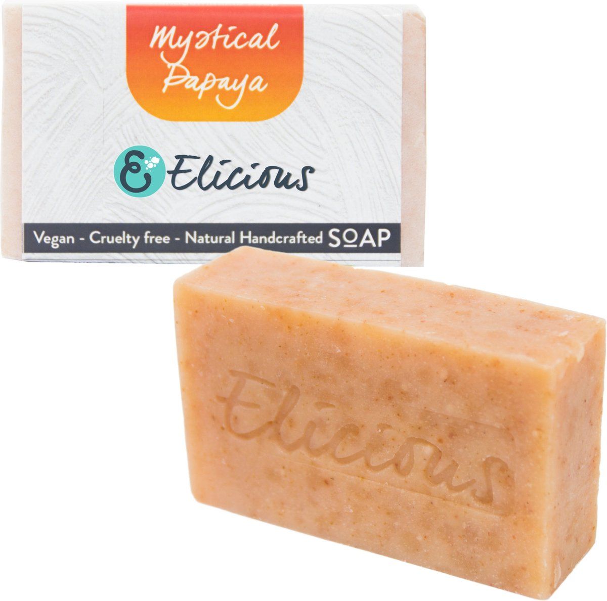 Elicious handgemaakte zeep - mystical papaya - antioxidant - 100 gram
