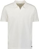 No Excess Polo met V-hals en korte mouwen met jacquardprint - Wit - Maat L