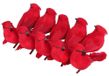 Omgoods Kunstvogel 10 Stuks - Rode Kunstvogel - Kerst Ornament - Clipontwerp - Tuindecoratie - Hoogwaardig Schuim - Vogelornament