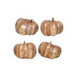 HEITMANN DECO Pompoen decoratieset, 4-delig, natuurgetrouw, ca. 15 x 15 cm, oranje