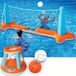 StarTech Oranje Opblaasbaar zwembadspelset - Volleybalnet en basketbalringen - PVC - Geschikt voor zwembadfeestjes
