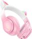 Hoco W42 Draadloze Kinder Koptelefoon met Led Kattenoortjes Max 85 dB Roze
