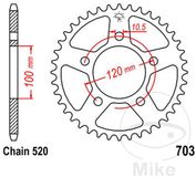 JT-prockets JTR703-44 kettingwiel