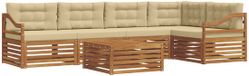 vidaXL - Banc en bois d'acacia - Ensemble de salon - Naturel et Beige