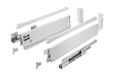 GTV Modern Box Pro schuifladerails, L = 500 mm, hoogte 135 mm, wit, lade met stil sluiten, de synchronisatie van de rijweg van de geleiders, belasting tot 40 kg, PB-MBPRO-KPL500B1