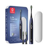 Oclean X Lite Smart Sonic elektrische tandenborstelset, groot slim scherm, 8 gebieden tracking, 5 modi, 2 vervangende hoofden en reistas, IPX7 waterdicht, USB C oplaadbaar (blauw)