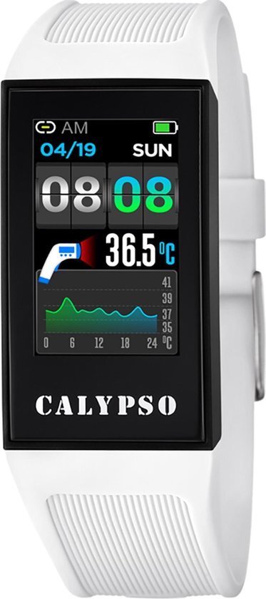 Calypso Horloge model K8501/1 uit de collectie SMARTWATCH, behuizing 23,80/41,30 mm, met elastiek meerkleurig, voor heren K8501/1