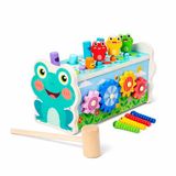 BOECKIE 3-in-1 Houten Xylofoon met Hamerbank - Montessori Speelgoed