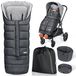 Merkloos Buggy Footmuff - Winter - Waterproof - Dark Grey