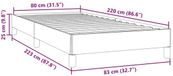 vidaXL Bedframe zonder matras, fluweel, donkergroen, 80x220 cm