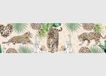 AG Design AWB 8264 Zelfklevende rand Wild Leopard, waterbestendig, decoratie voor muren, meubels, behang, wandbekleding en deuren, folie, meerkleurig, breedte 500 cm x hoogte 13,8 cm