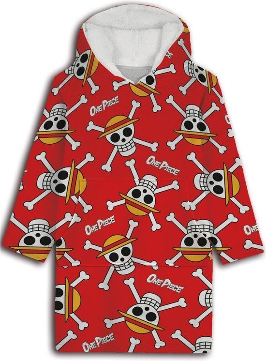 Aymax One Piece Hoodie Deken Multi Colour Fleece Kinderen