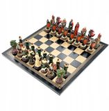 Italfama Échecs Robin Hood Résine avec Plateau Cuir Or/Noir 33cm