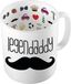 Bellatio Decorations Cadeau koffie/thee mok voor papa - zwarte snor - de beste papa - Vaderdag