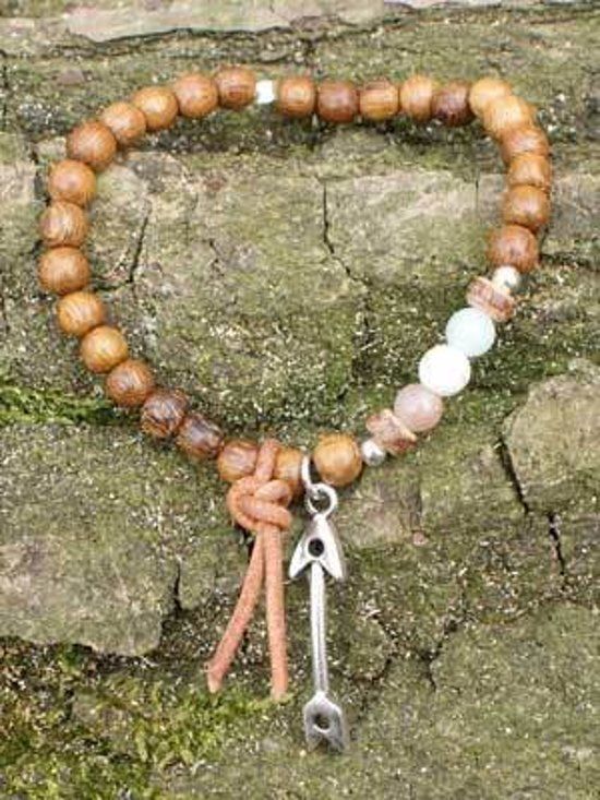 Heaven Eleven Dames Armband Houten Kralenarmband met Pijl